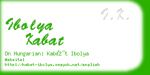 ibolya kabat business card